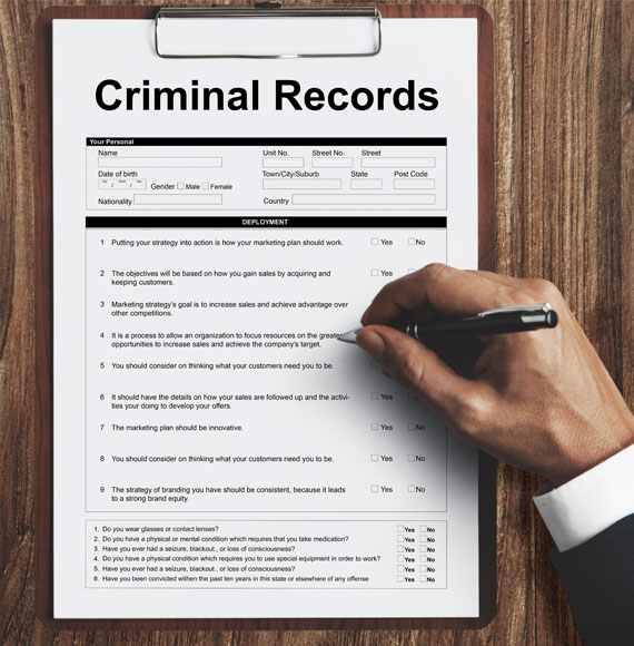 Criminal Record form
