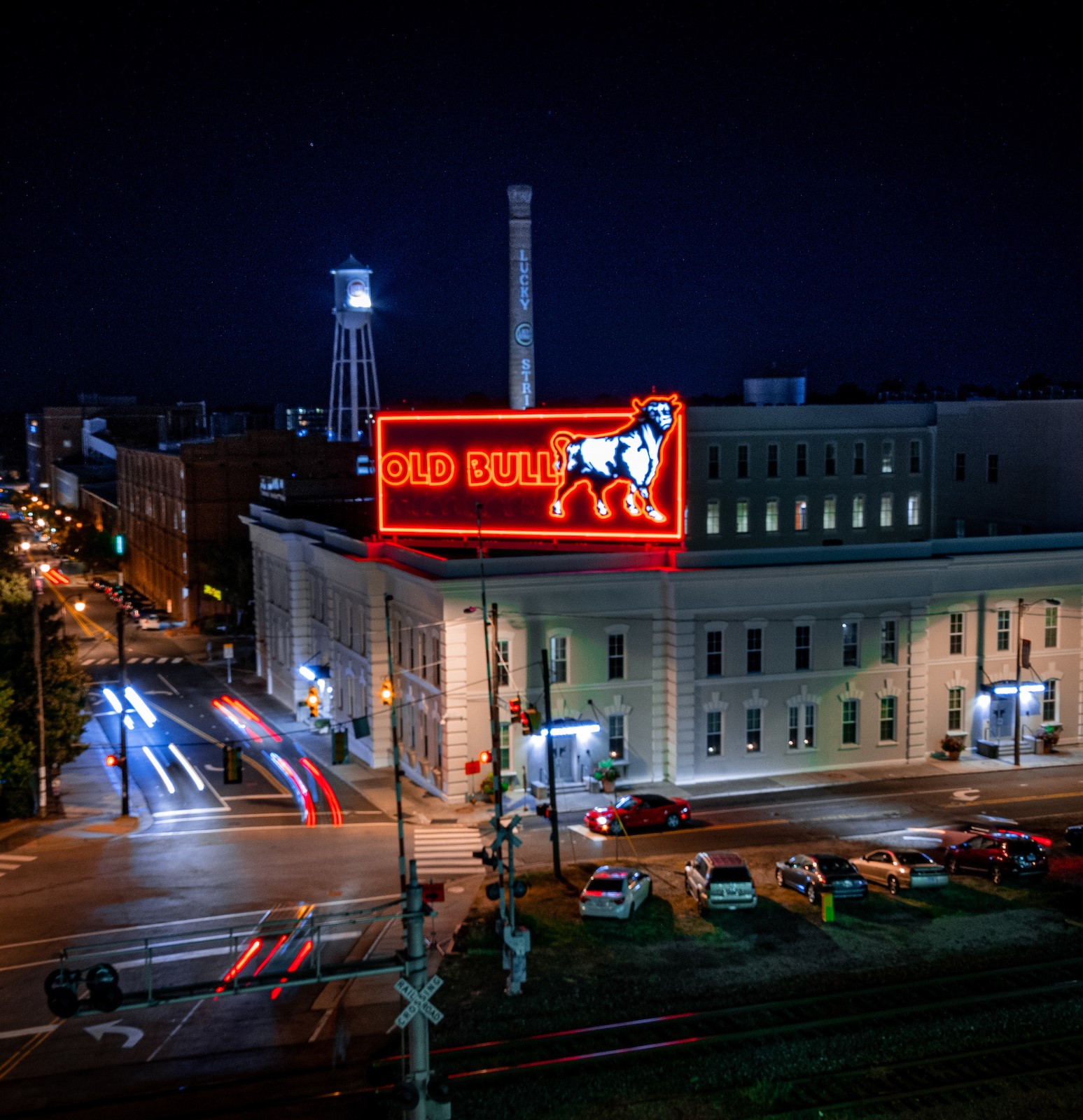 Old Bull billboard and building