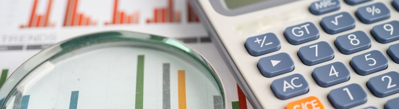 Charts and a calculator.