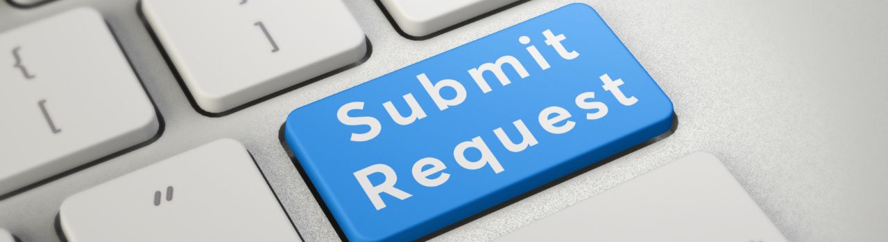 Keyboard button says Submit Request