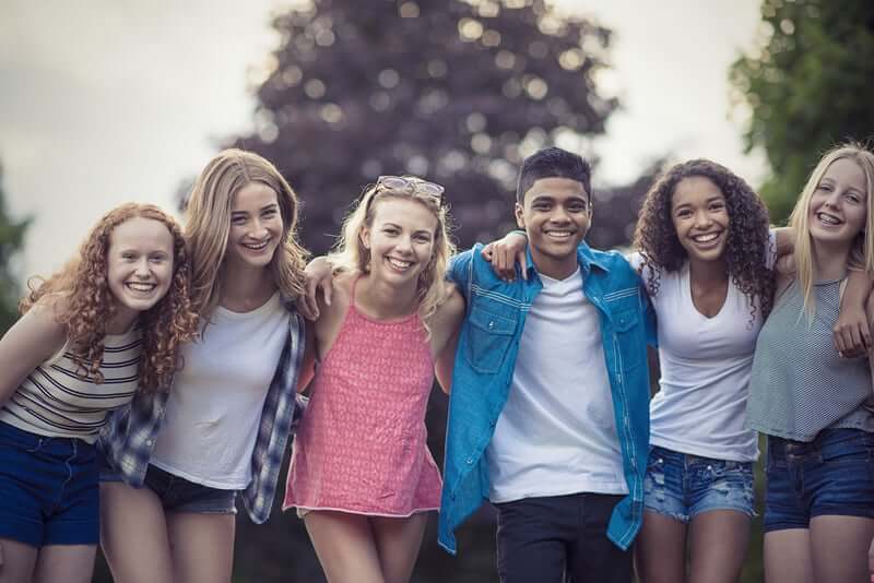 teenagers smiling